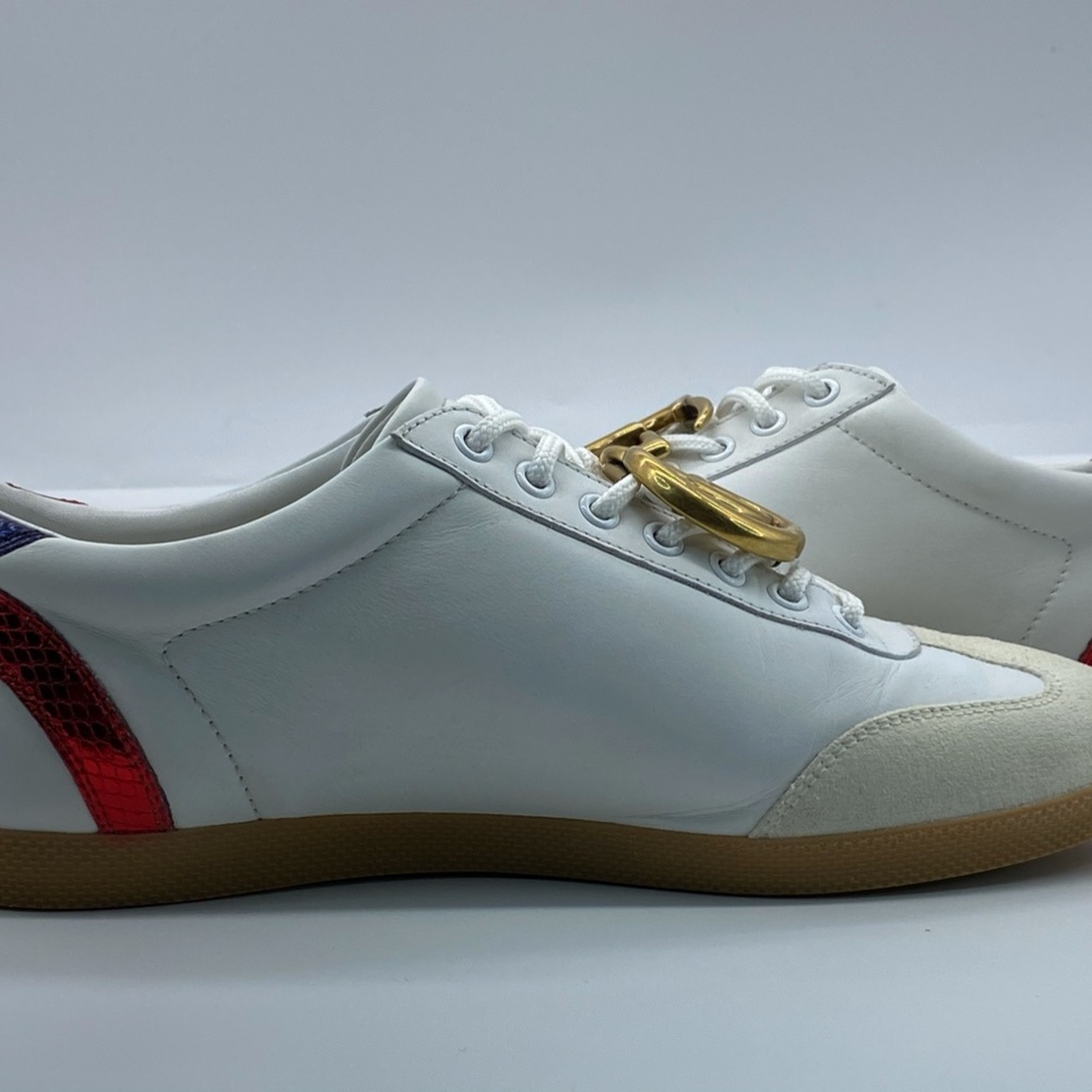 Gucci Bambi GG White Leather Low-top Sneakers - Picture 8 of 11